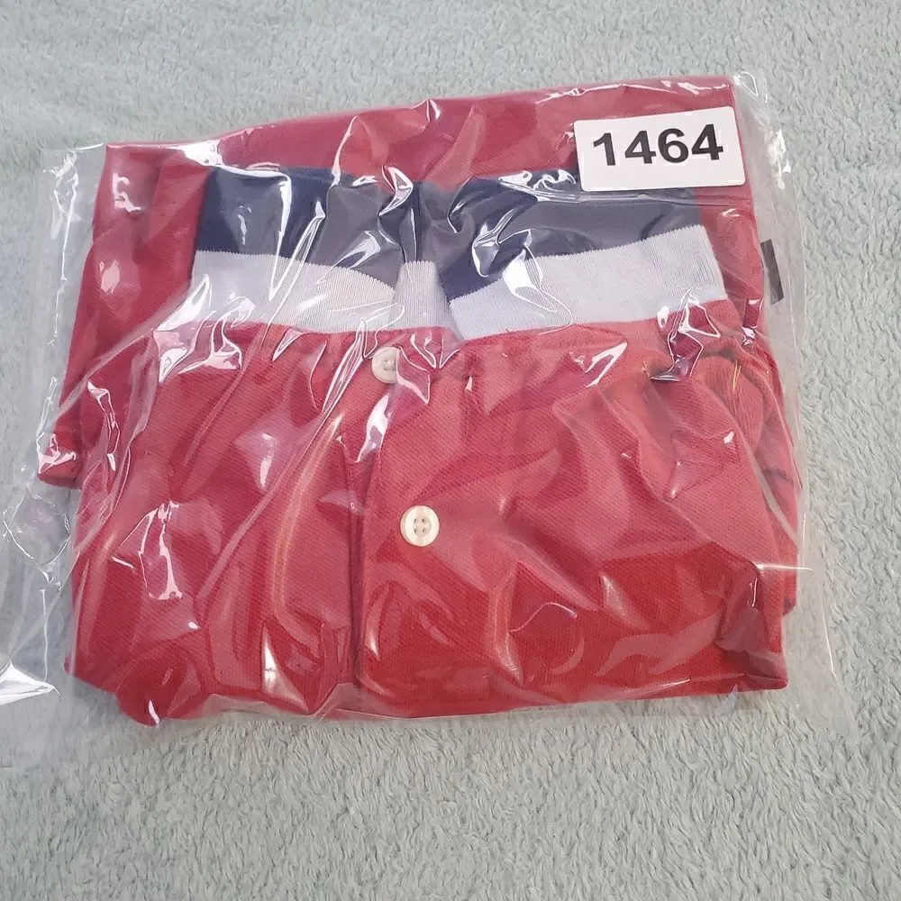Gap Polo Kids XL Red Logo Spellout Pique Shirt